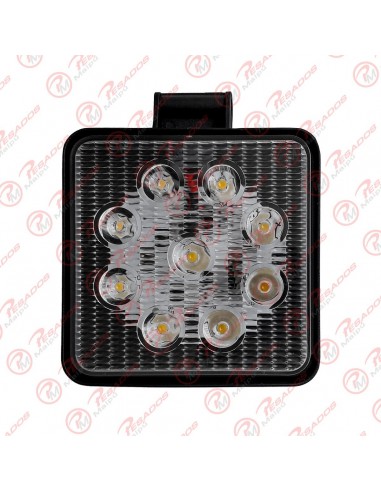 Faro Led 9 Leds Cuadrado 27w