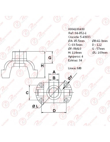 Brida Cardan (fl1370) 34ex45,5 /...