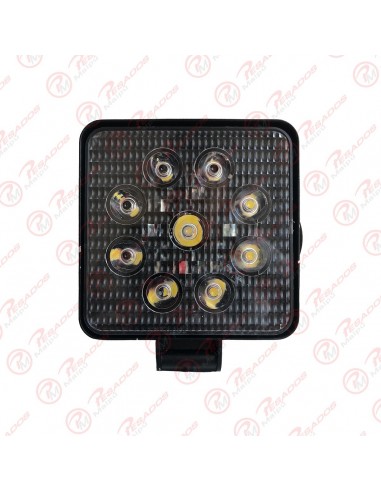 Faro Led 9 Leds 27w Cuadrado...