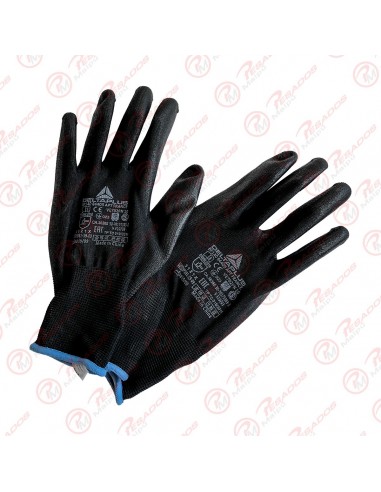 Guantes Negros Poliester X Par