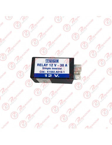 Relay Doble 12 V. - 30 A - Simple...