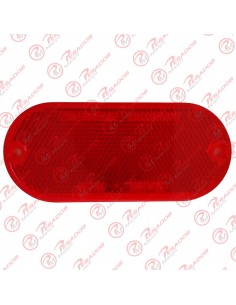 Reflector Oval Largo Rojo...