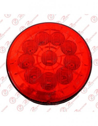 Faro 10 Led Rojo Bivoltaje Trasero...