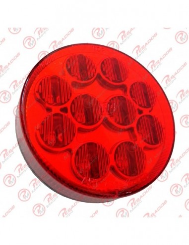 Faro 10 Led Rojo Bivoltaje Trasero...