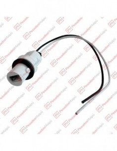 Porta Lampara Media Vuelta De 13mm C/ring Y Cables R018