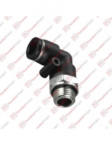 Conector Codo 90 4mm Rosca 1/4 (21744)