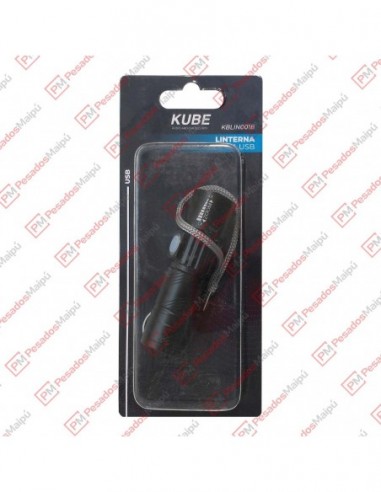 Linterna Recargable Via Usb Negro...