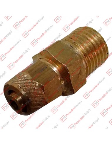Conector Recto Macho Pulgadas 1/4-1/4...