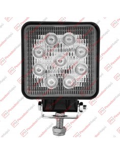 Faro Led 9 Leds Cuadrado 27w Difusa
