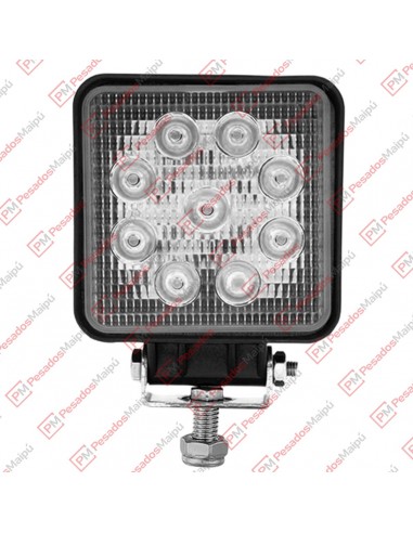 Faro Led 9 Leds Cuadrado 27w Difusa