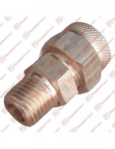 Conector Recto Macho Mm 12-1/4 Bronce