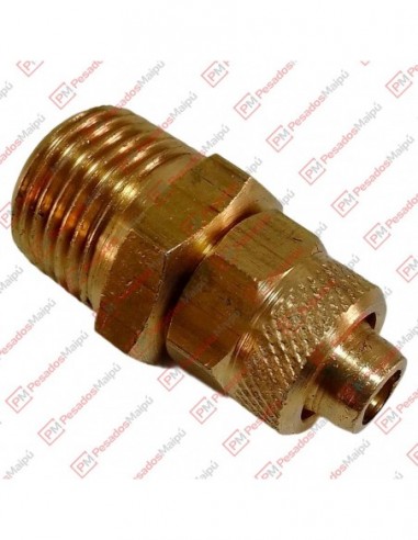 Conector Recto Macho Mm 10-3/8 Bronce