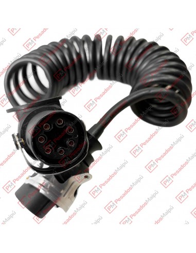 Cable Espiralado 4.5m 7 Con Enganches...