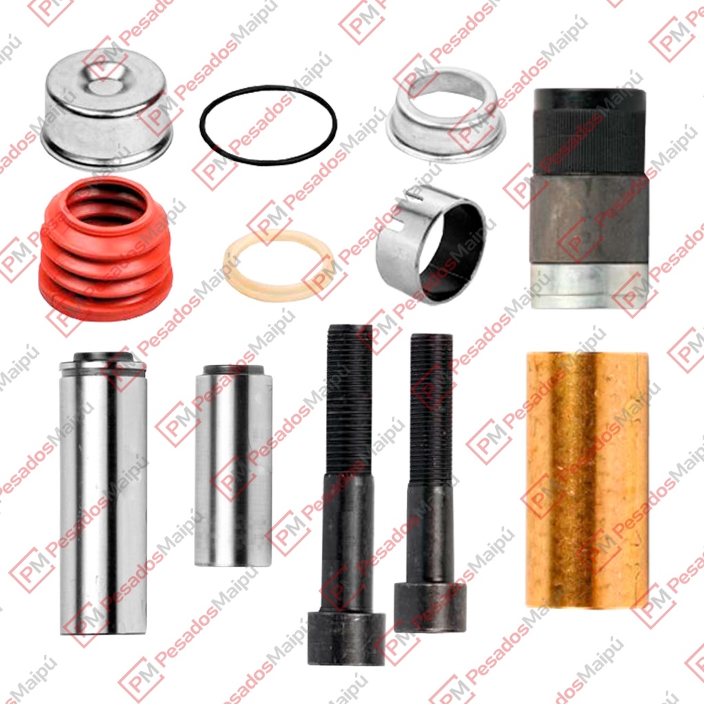 [07440] KIT PERNOS Y BUJES CALIPER KNORR SN7 / SK7 (T8122) (22696) PERNOS Ø36X114MM Y Ø36X64MM