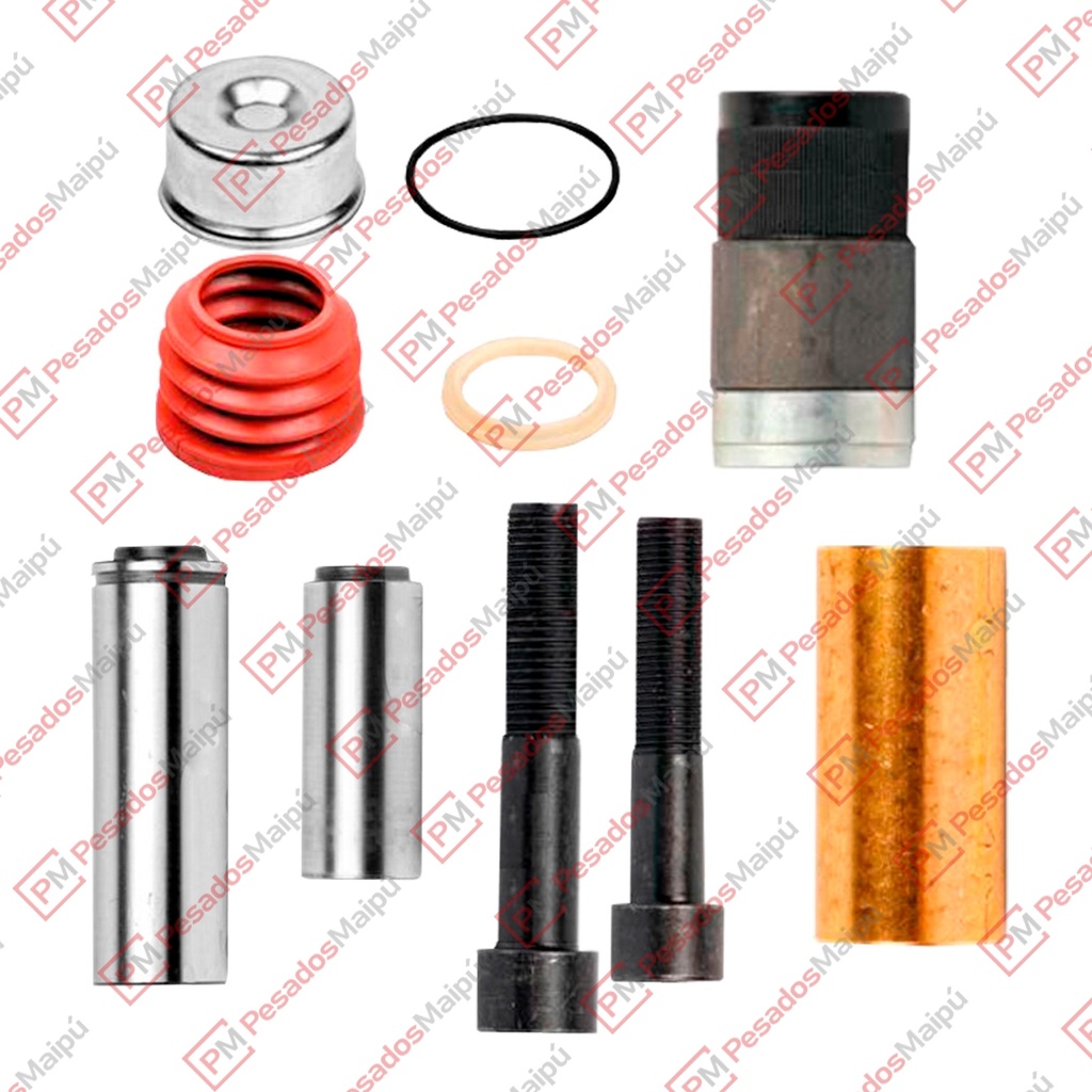 [16233] KIT PERNOS Y BUJES CALIPER KNORR SB6 / SB7 (T8123) (22695) PERNOS Ø36X114MM Y Ø32X80MM