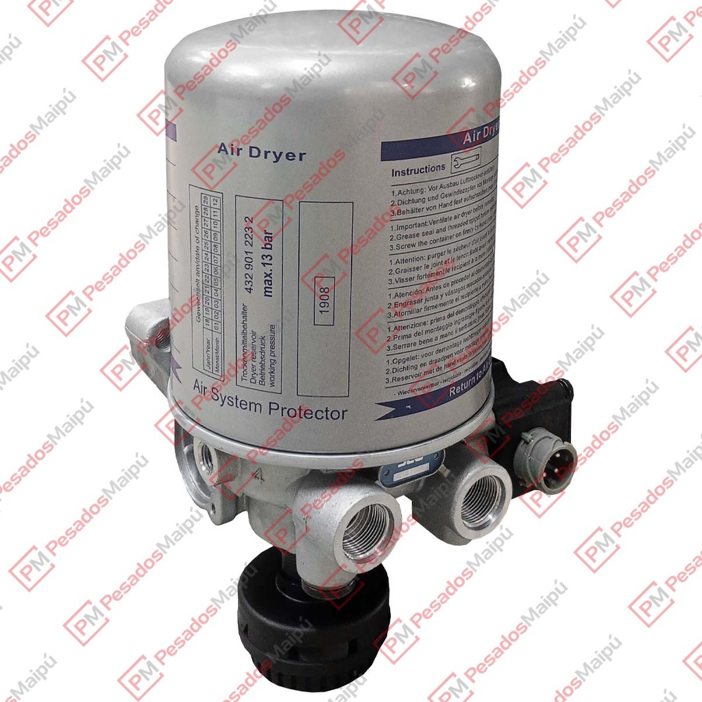 [17283] VALVULA SECADOR AIRE E-CAD VOLVO WABCO (23136) ALTERNATIVA