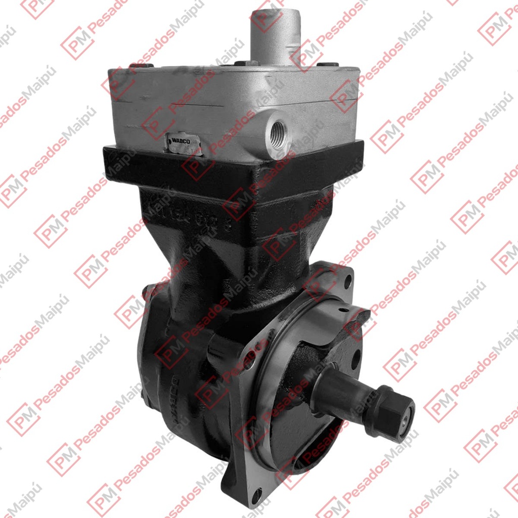 [20111] COMPRESOR WABCO 85MM MONOCILINDRICO (23353) MB OM906 ATEGO TAPA CON PICO (4111540051)