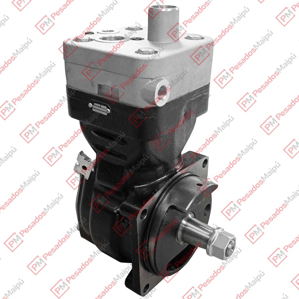 [20327] COMPRESOR WABCO 85MM MONOCILINDRICO (23353) MB OM906 ATEGO TAPA CON PICO S/ENGR (VAD.1100 045 020)