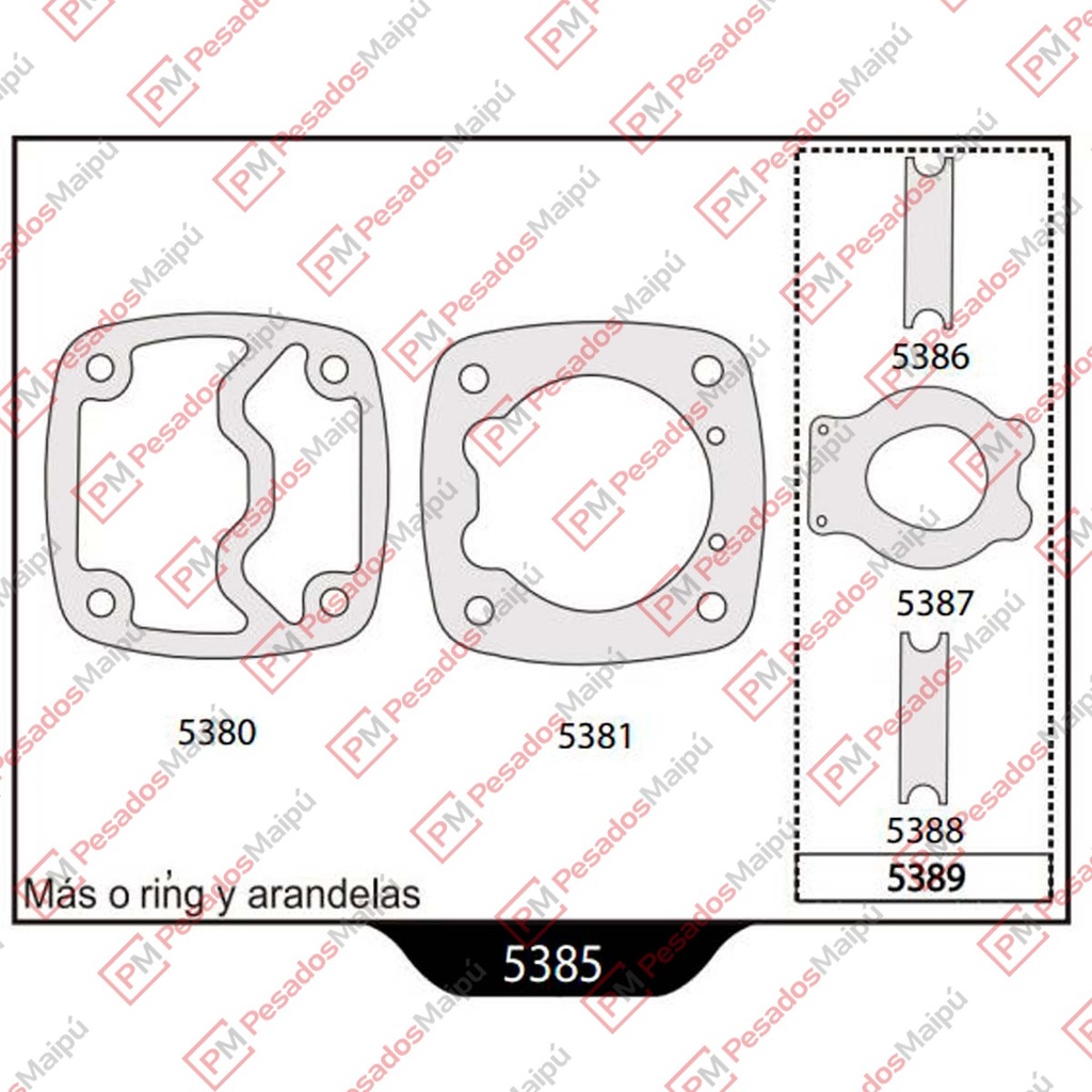 [20502] JUEGO JUNTA Y FLAPER VARGA 75MM MB 1620 (1100.260.510)