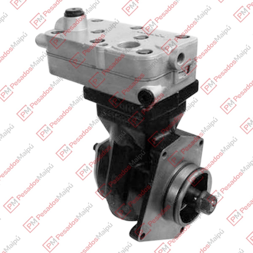[20820] COMPRESOR WABCO 85MM MONOCILINDRICO (23132) TAPA LARGA MB OM457/O500 SIN ENGRANAJE (4123520150 4571304515)