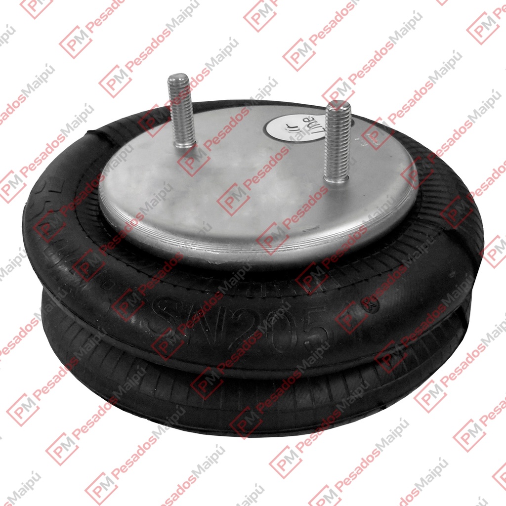 FUELLE SUSPENSION BLINDADO (SN2051) BILOBULAR ACOPLADOS RANDON