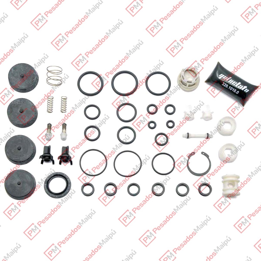 REPARACION VALVULA 4 VIAS 6 CIRCUITOS WABCO (QA-2031M) C/RESORTE  AXOR/ATEGO