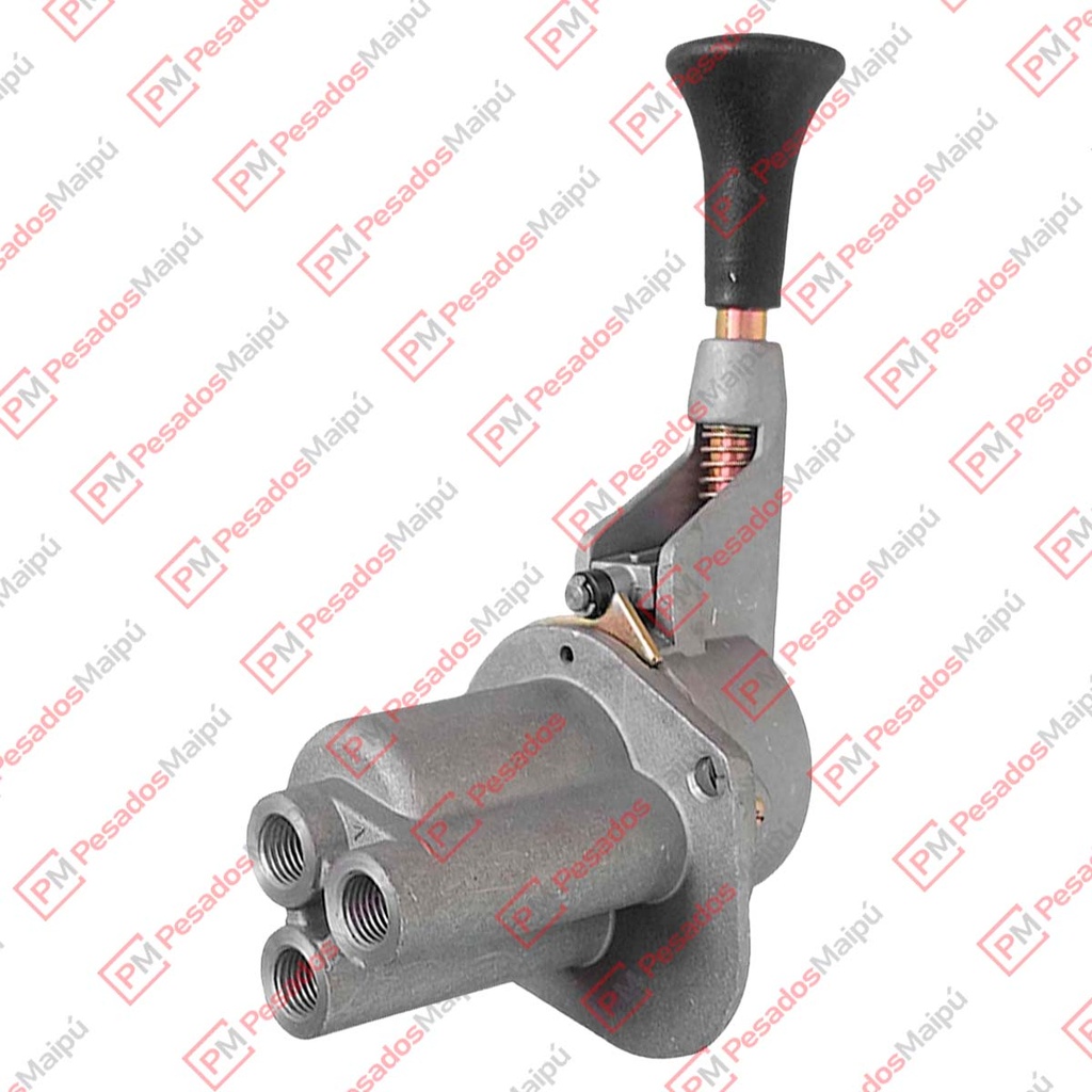 [22867] VALVULA FRENO MANO WABCO REDONDO SIMPLE (21376) 3 SALIDAS M14 MB 1114/1517/1518 (9617011000)