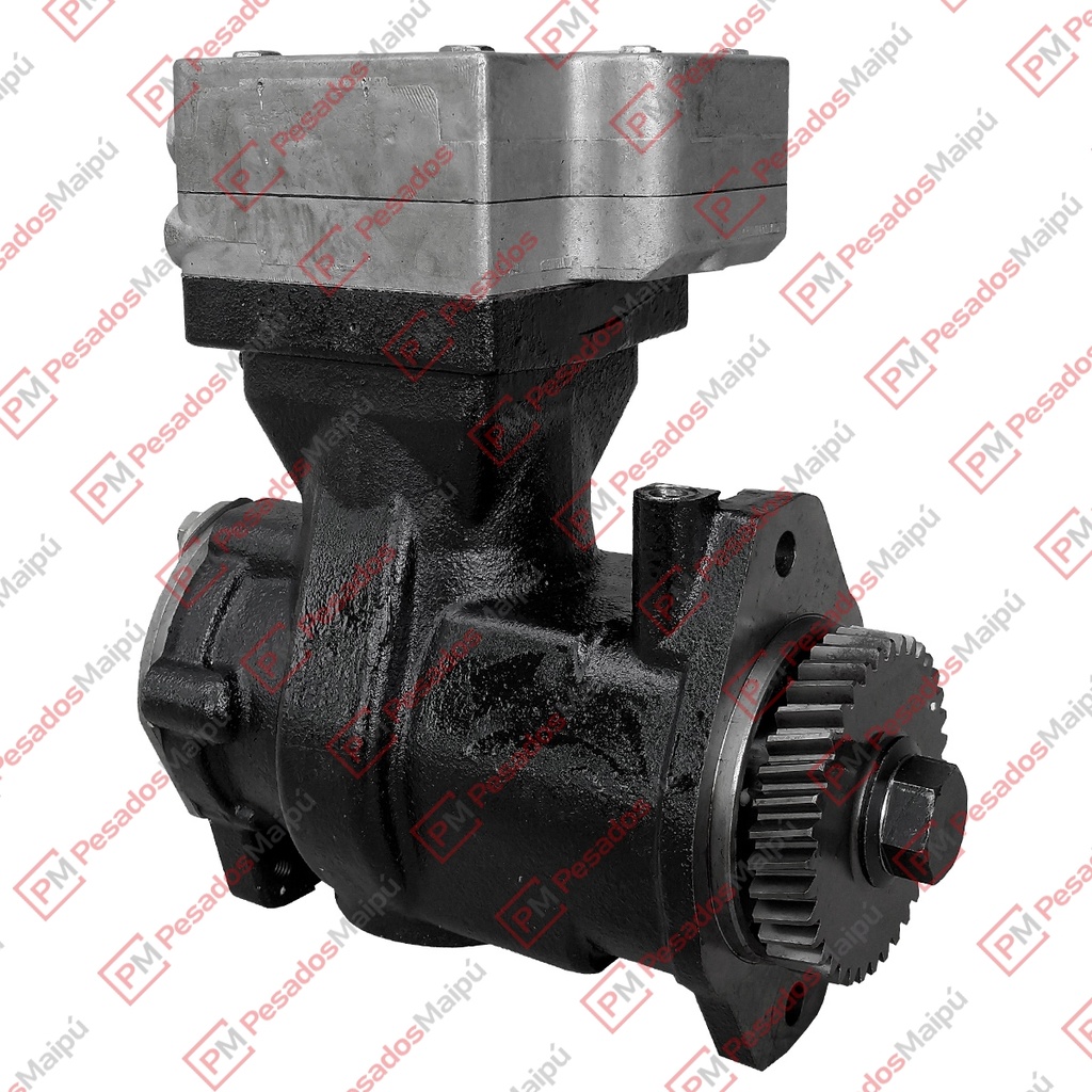 [23127] COMPRESOR WABCO 85MM MONOCILINDRICO (21141) CUMMINS SERIE C COSECHADORAS TAPA GRANDE (9111535360 3969104)