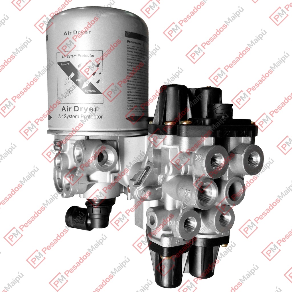 [23474] APU COMPLETA WABCO STRALIS (24062) SECADOR C/PROTECTORA (24240+24241) (9325001040) (6642I)