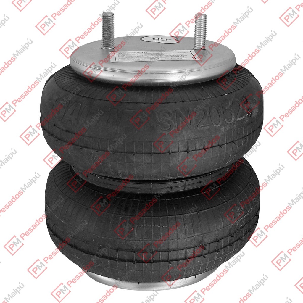 FUELLE SUSPENSION BLINDADO (SN2052) BILOBULAR ACOPLADOS SALTO