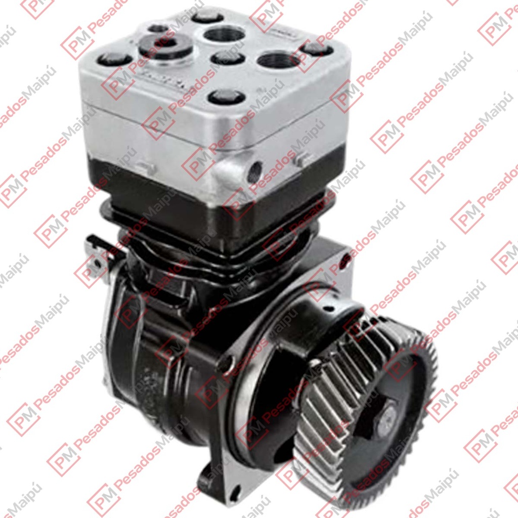 [24390] COMPRESOR WABCO 85MM MONOCILINDRICO (28065) MB OM904 TAPA SIN PICO (67081V)