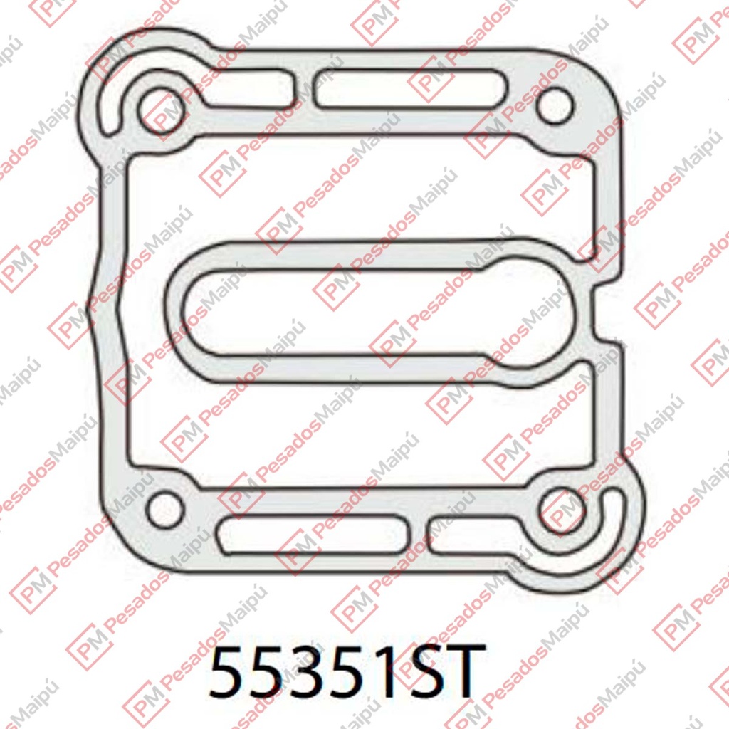 [26735] JUNTA ENTRETAPA SUPERIOR  KNORR 92MM IVECO / SC  (55351ST)