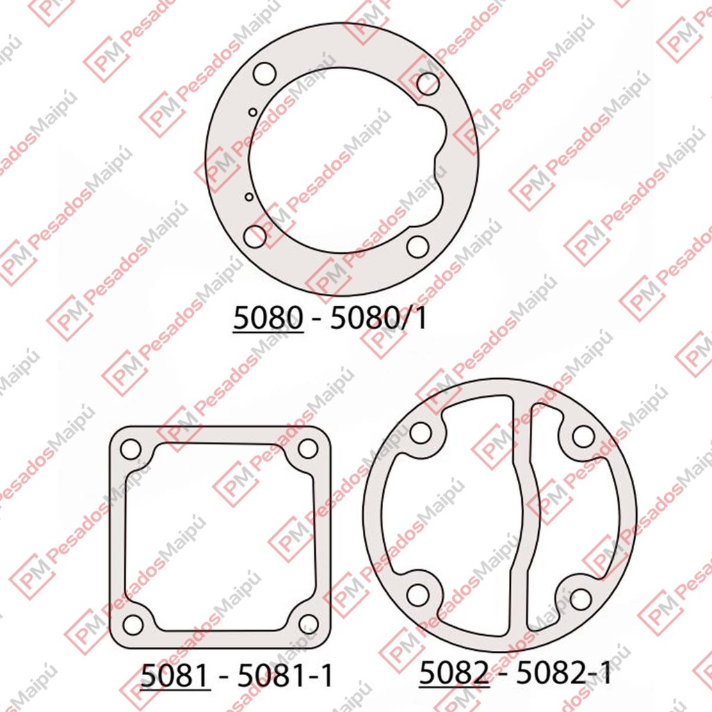 [27189] JUEGO JUNTA (5170) COMPRESOR WABCO 90 MM MONOCILINDRICO  MB OM 366 - 355