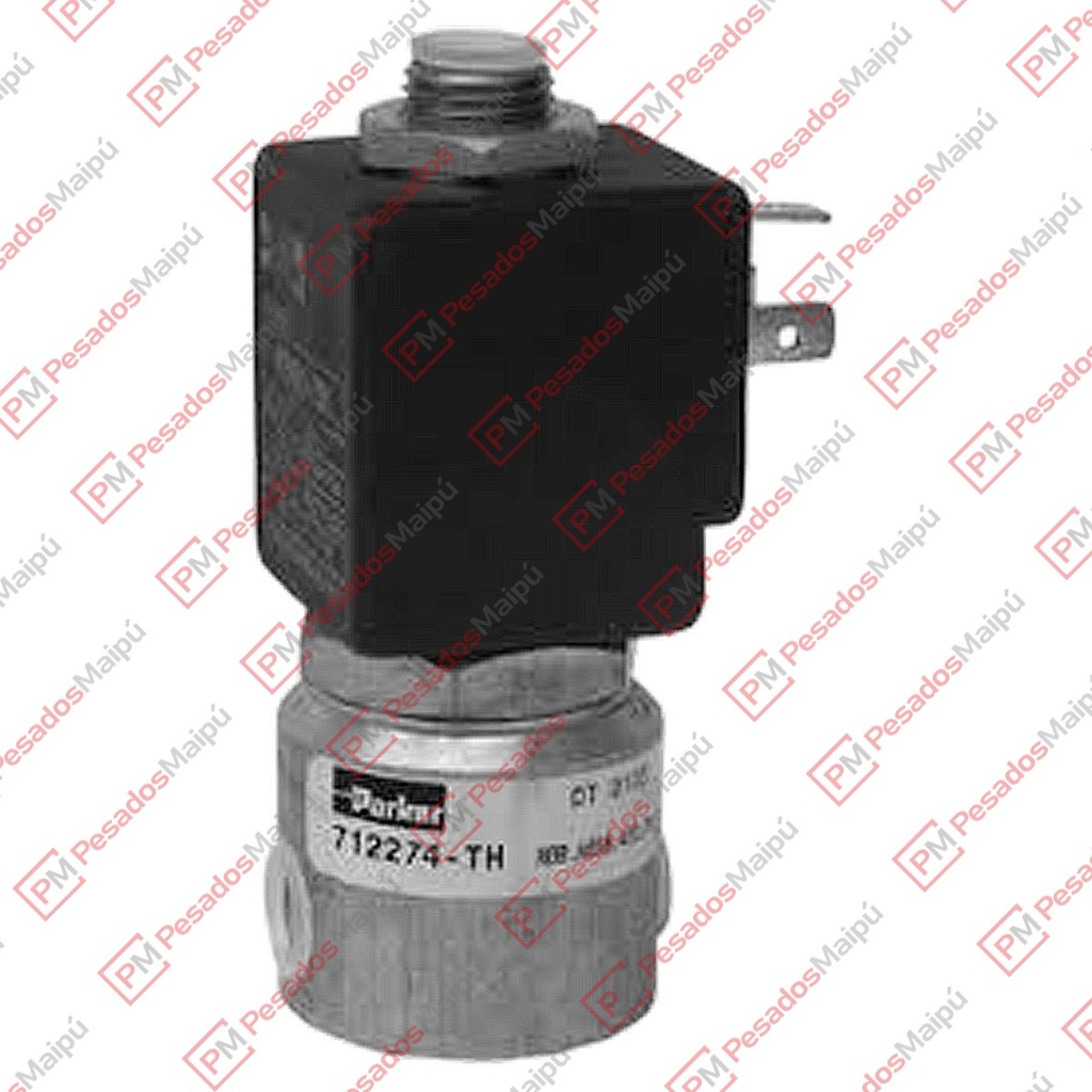 [27870] VALVULA SOLENOIDE 12V MB L 710 /  FRENO DE MOTOR A VACIO / ROSCA 1/8 NPT (712274-TH) (7401) (6884207171)