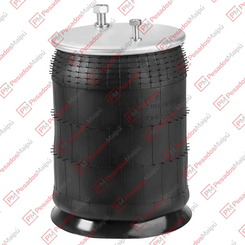[28485] FUELLE SUSPENSION BLINDADO BULONES A 160MM EJES ADICIONAL REMOLQUES VARIOS (2451/2US) (ST143)