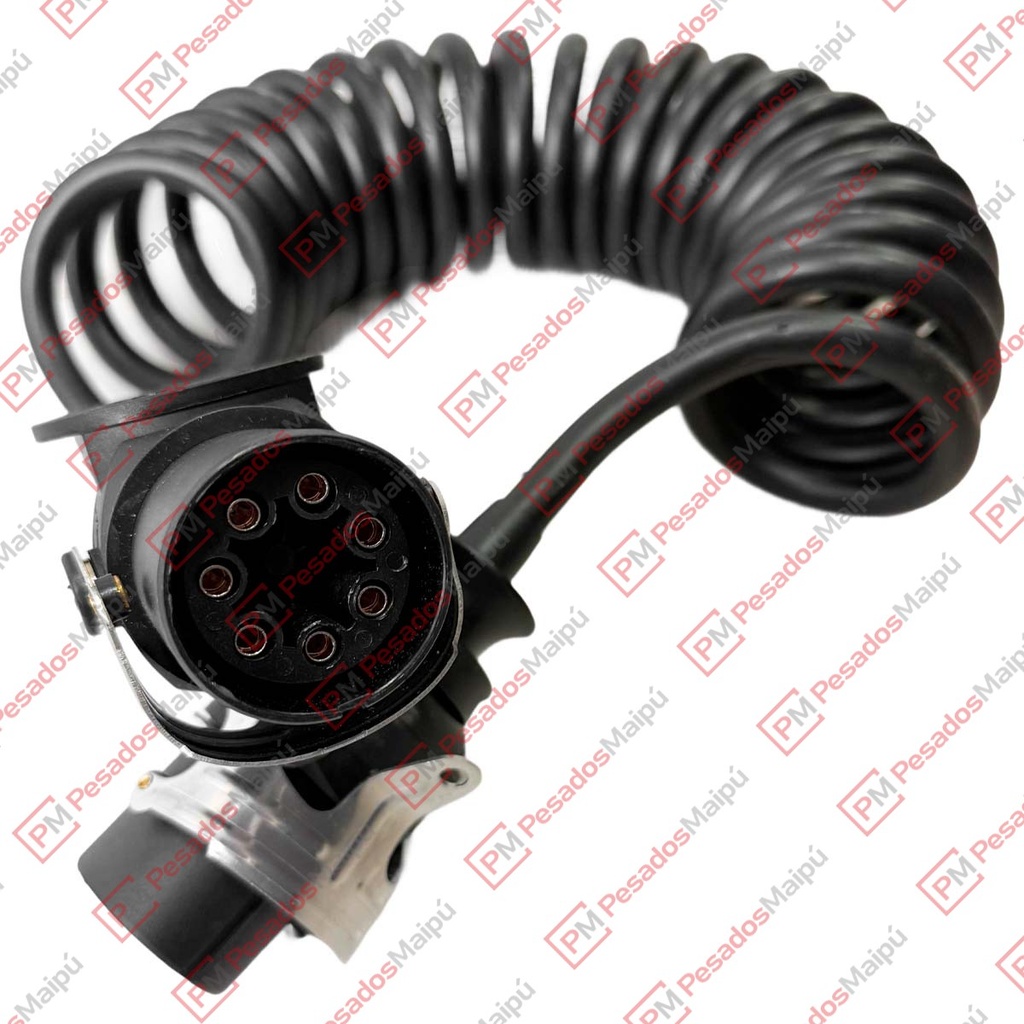 CABLE ESPIRALADO 4.5M CON FICHAS 7 VIAS ABS / EBS (R7076)