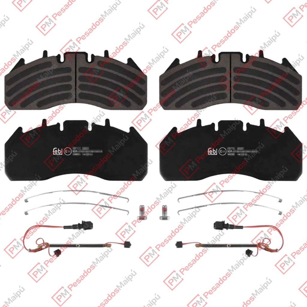 [29086] PASTILLA FRENO (PD 196) CON CABLES SESORES VOLVO / RENAULT (FB16690) (21352570)